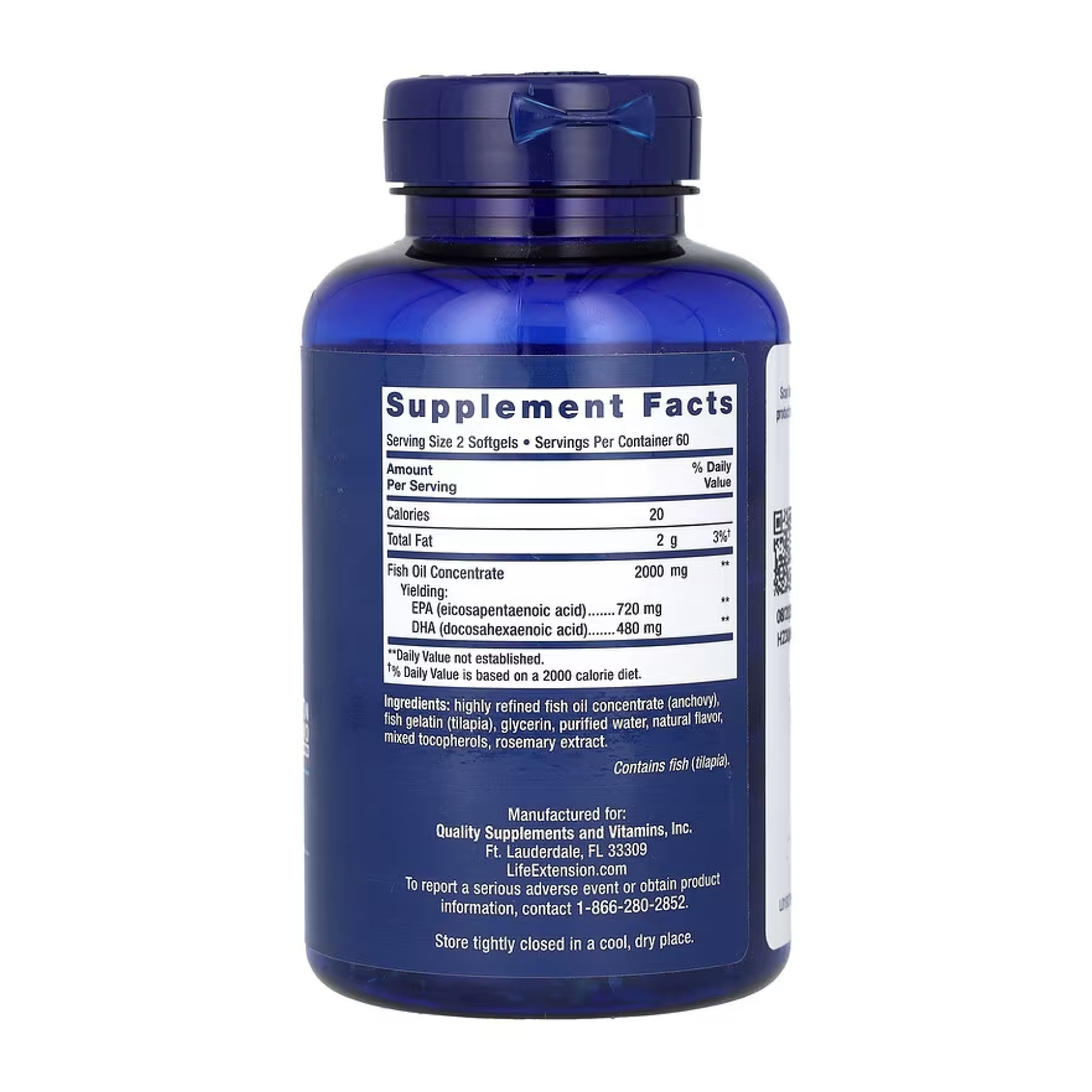 Mega EPA/DHA Omega-3 Fish Oil - 120 softgels - Зображення 2