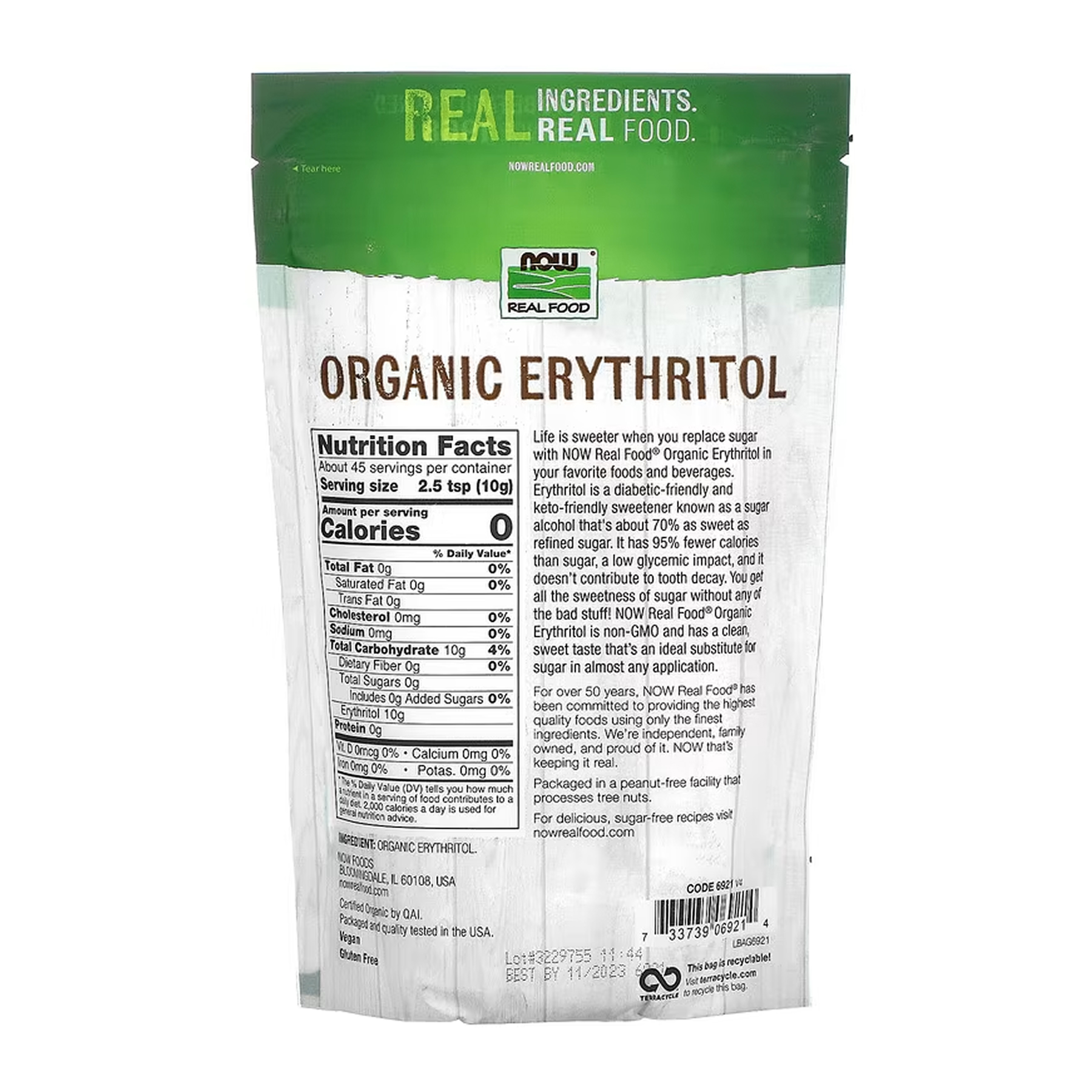Organic Erythritol - 454g - Зображення 2