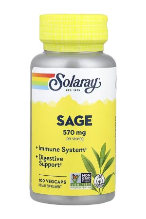 Organically Grown Sage Leaf 570mg - 100 vcaps