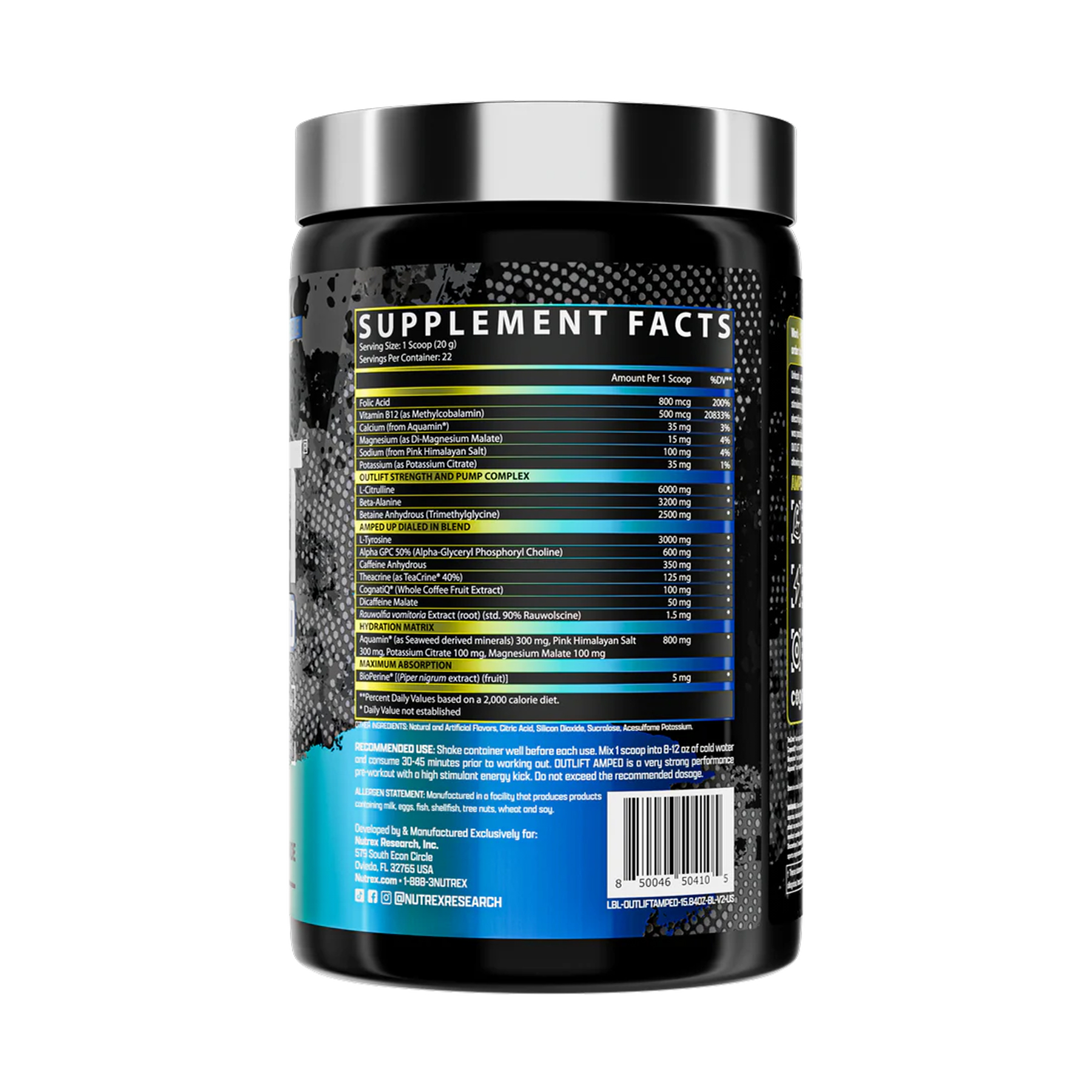 Outlift Amped 449.1g Blueberry Lemonade - Зображення 2