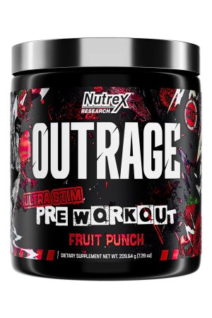 Outrage High‑Stim Pre‑Workout - 30 servings Fruit Punch