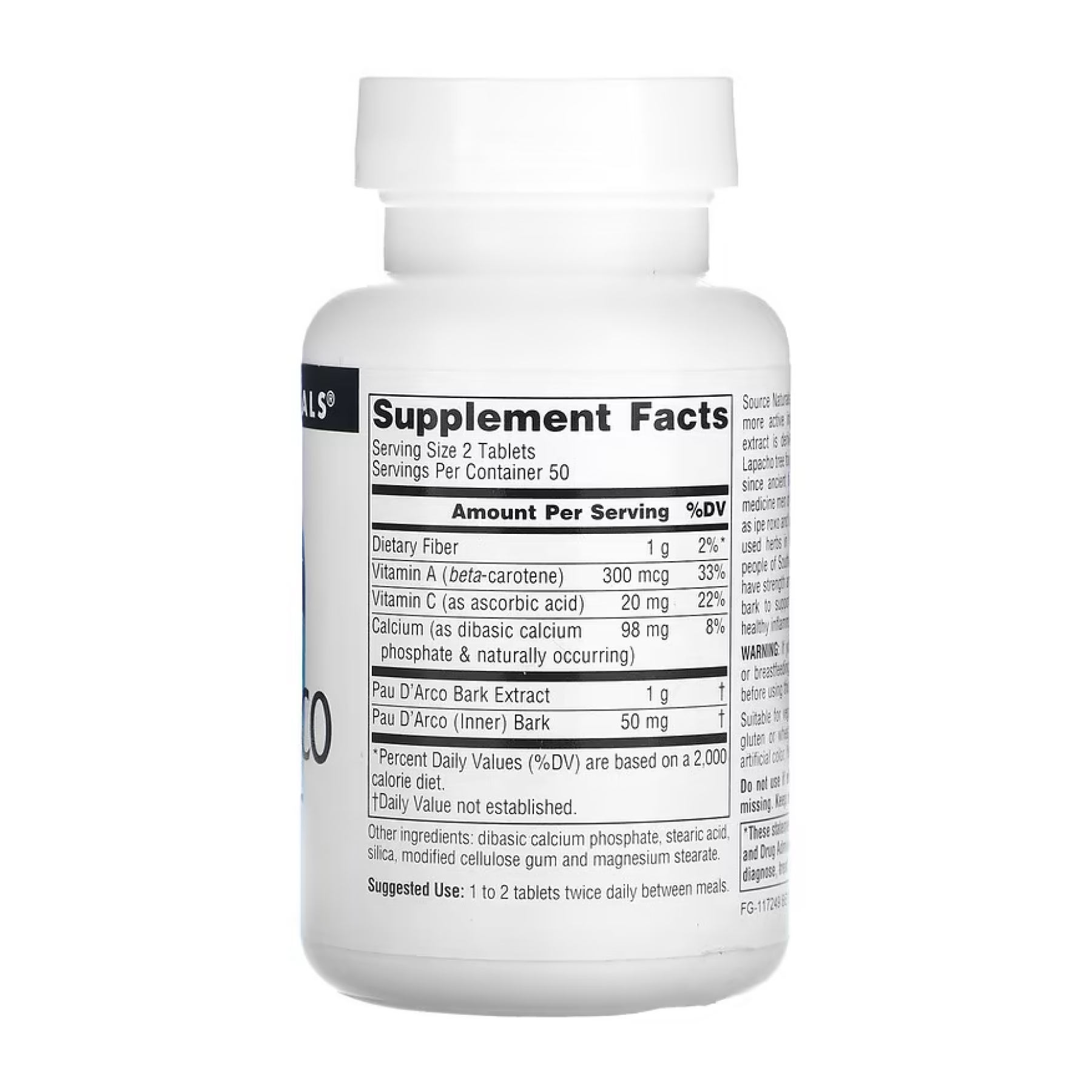 Pau D'Arco Extract 500mg - 100 tabs - Зображення 2