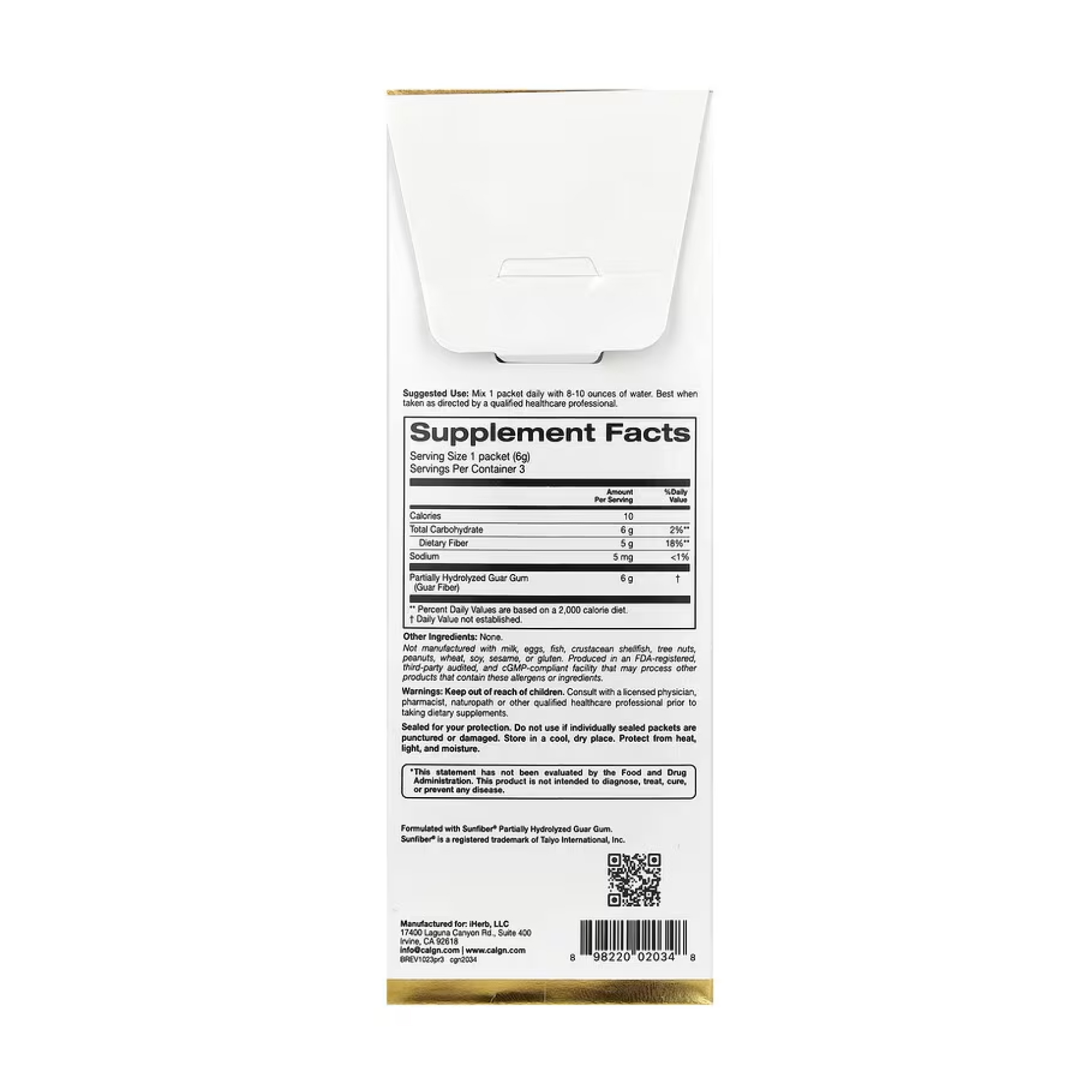 Prebiotic Fiber - 3 packets Unflavored - Зображення 2