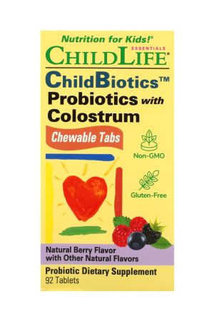 Probiotics with Colostrum Chewable - 90 tabs Natural Berry