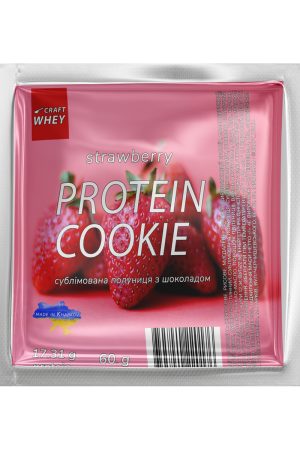 Protein Cookie - 60g Strawberry (Поштучно)