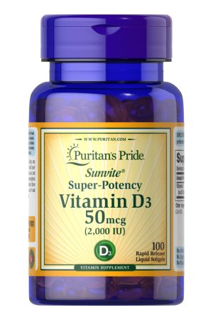 Vitamin D3 50 mcg 2000 - 100 caps