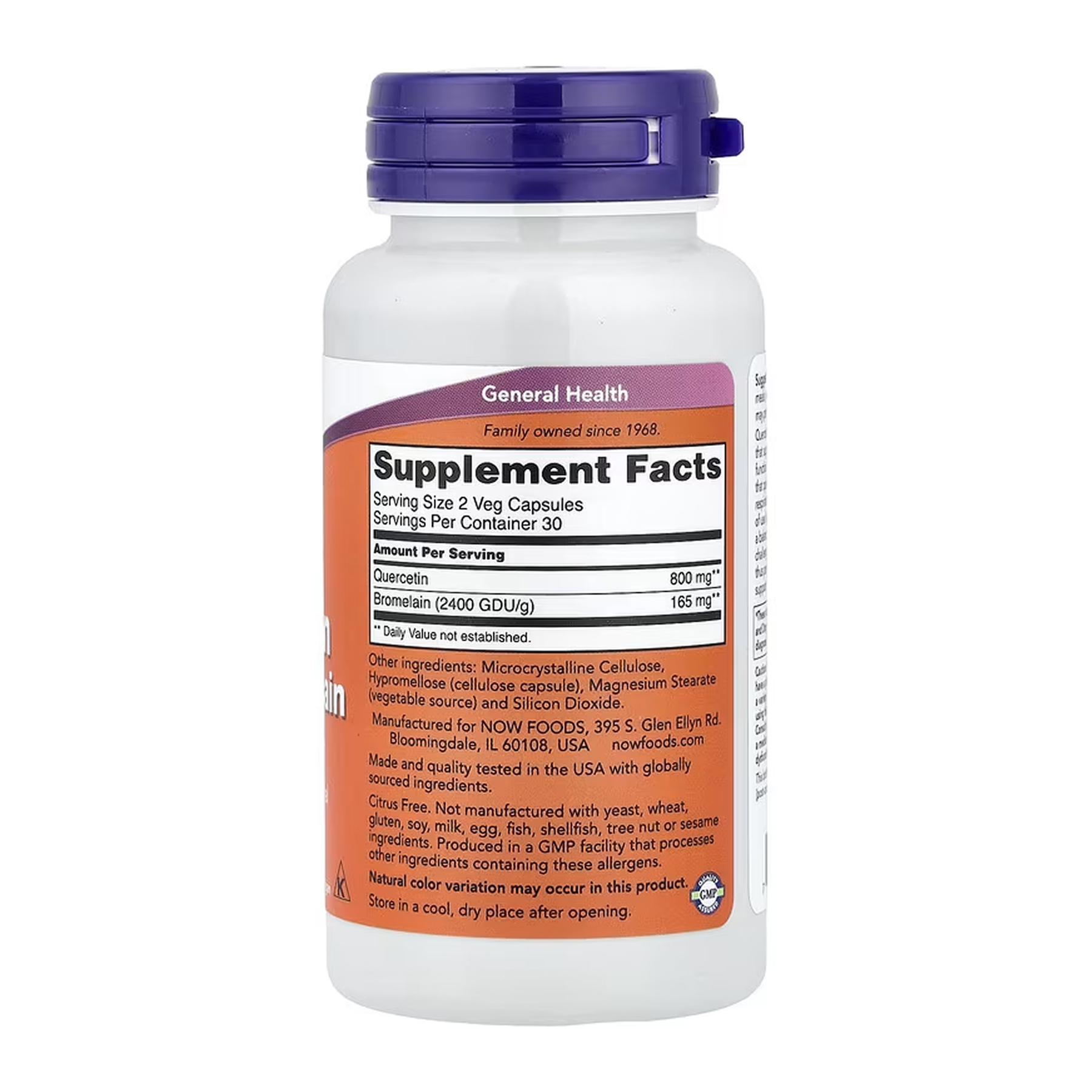 Quercetin with Bromelain - 60 vcaps - Зображення 2