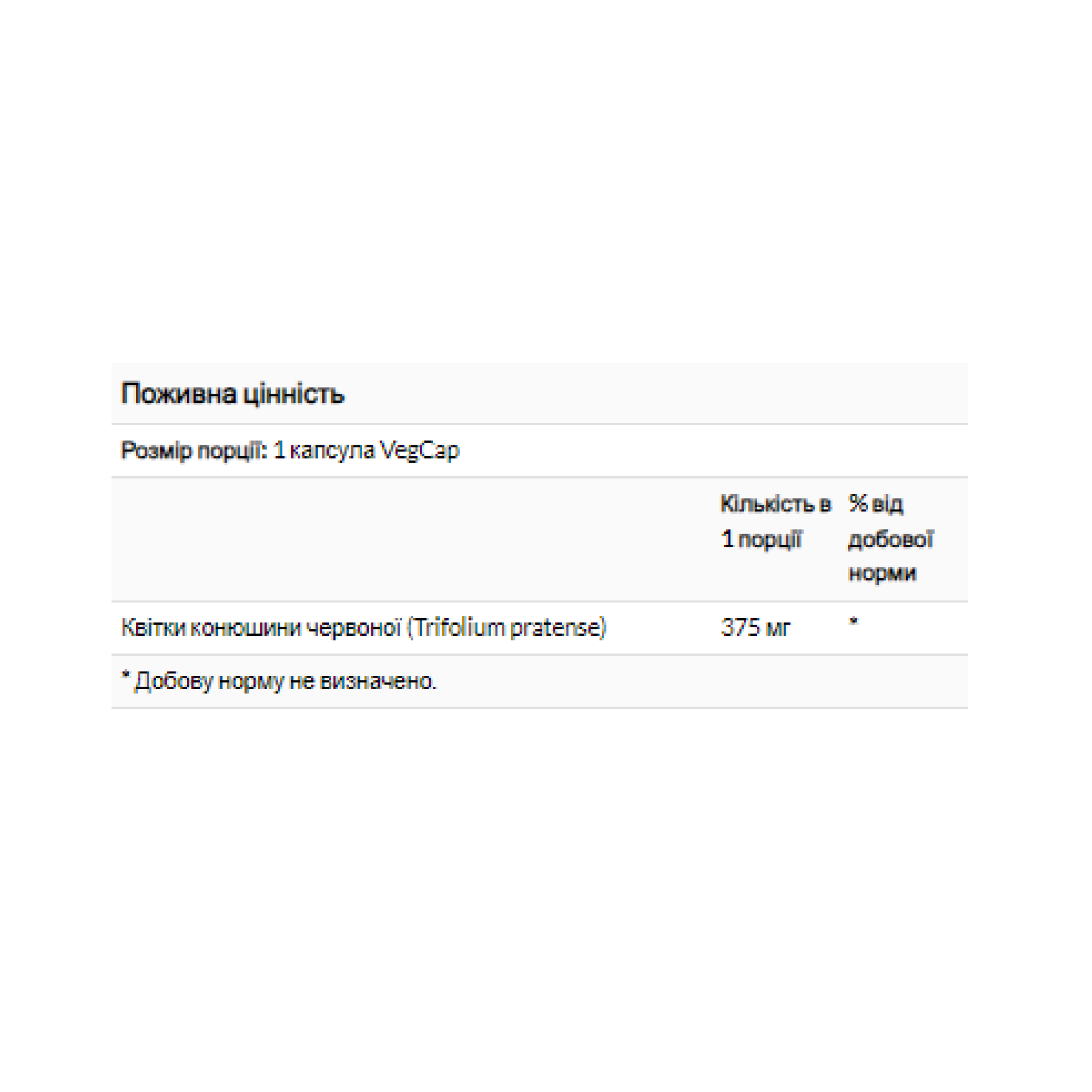 Red Clover Blossom 375mg - 100 vcaps - Зображення 2