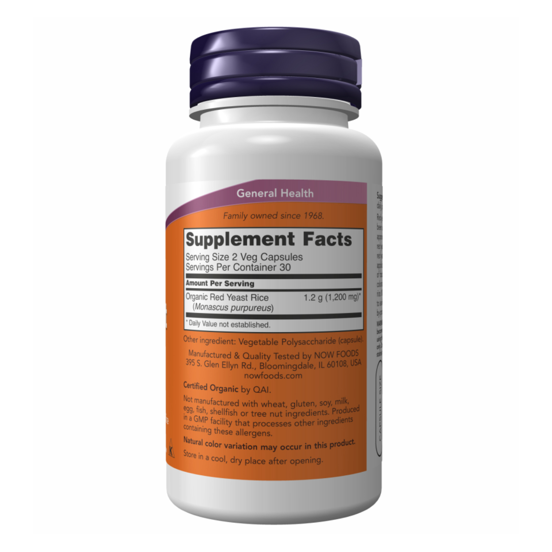 Red Yeast Rice 600mg - 60 vcaps - Зображення 2
