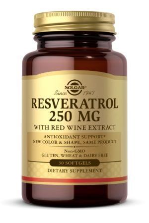 Resveratrol 250mg with Red Wine Extract - 30 softgels