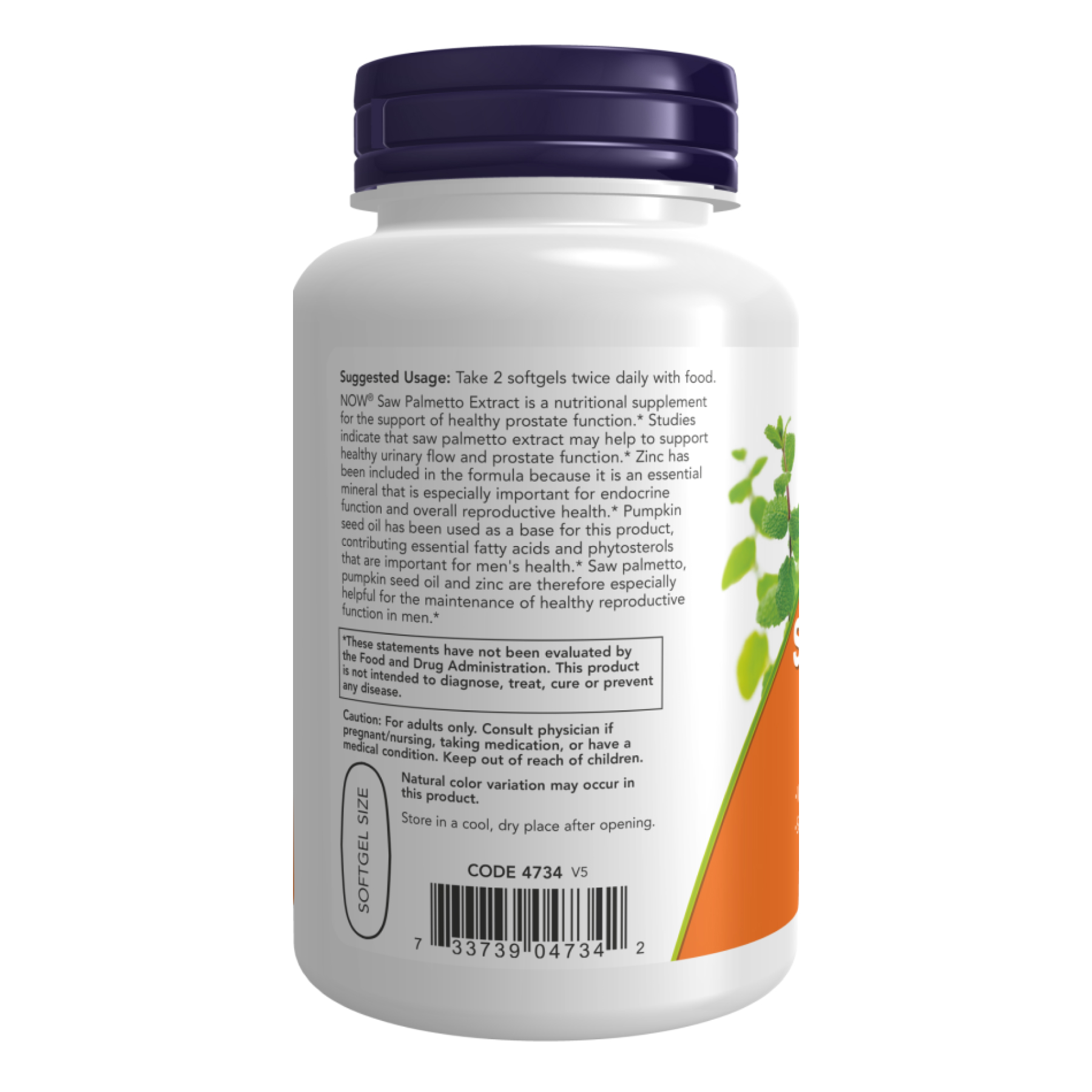 Saw Palmetto Extract 80mg - 90 sgels - Зображення 3