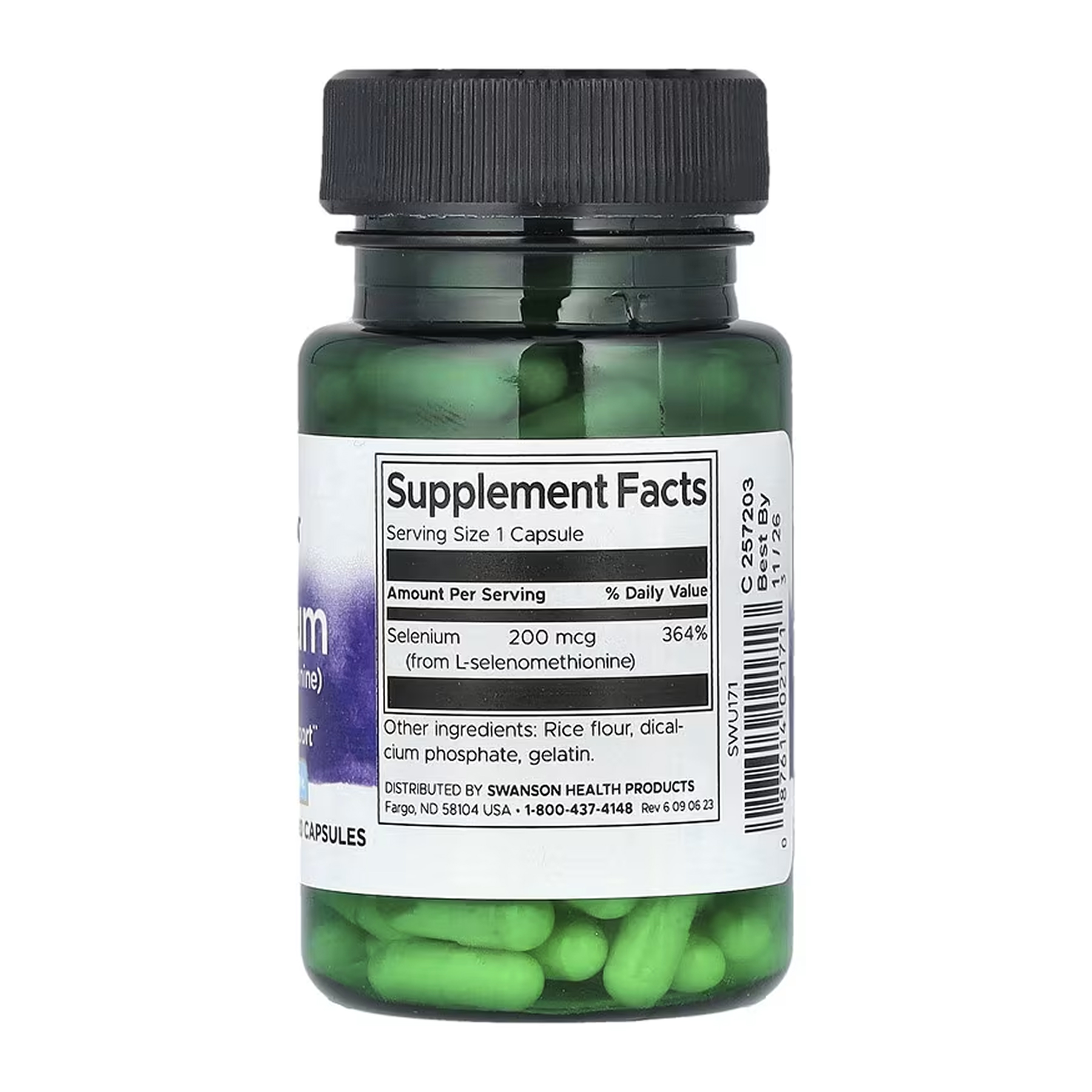 Selenium 200mcg - 120caps (Пошкоджена банка) - Зображення 2