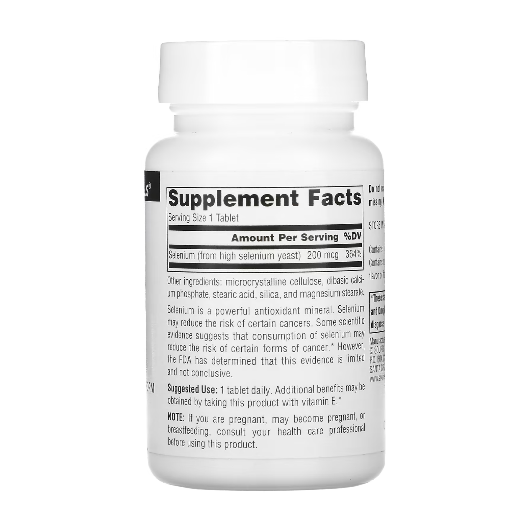 Selenium Yeast Free 200mcg - 120 tabs - Зображення 2