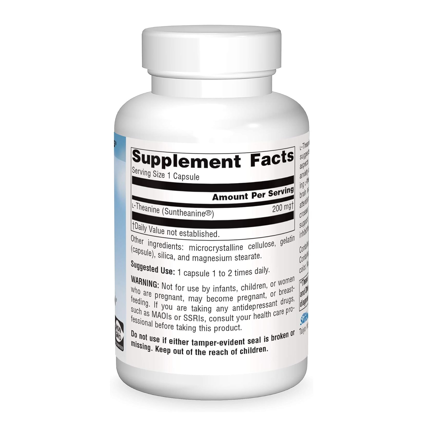 Serene Science® L-Theanine 200 mg - 30 tabs - Зображення 2