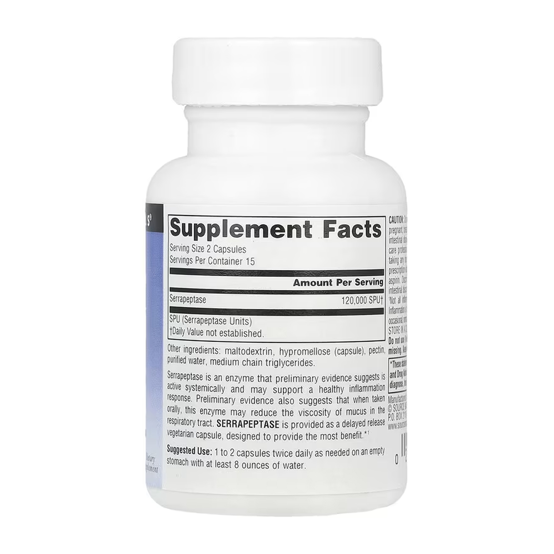 Serrapeptase - 30 caps - Зображення 2