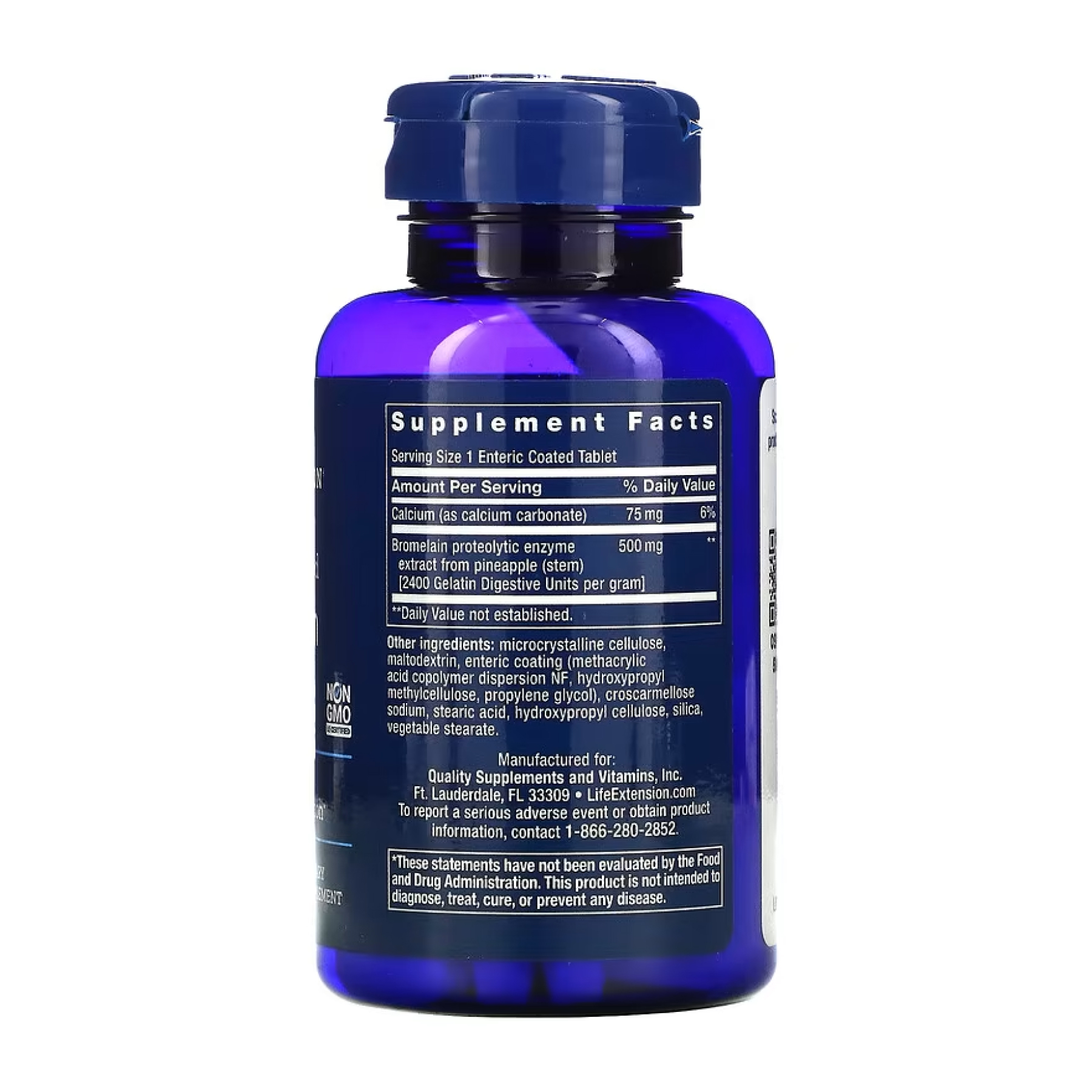 Specially-Coated Bromelain 500 mg - 60 tabs - Зображення 2