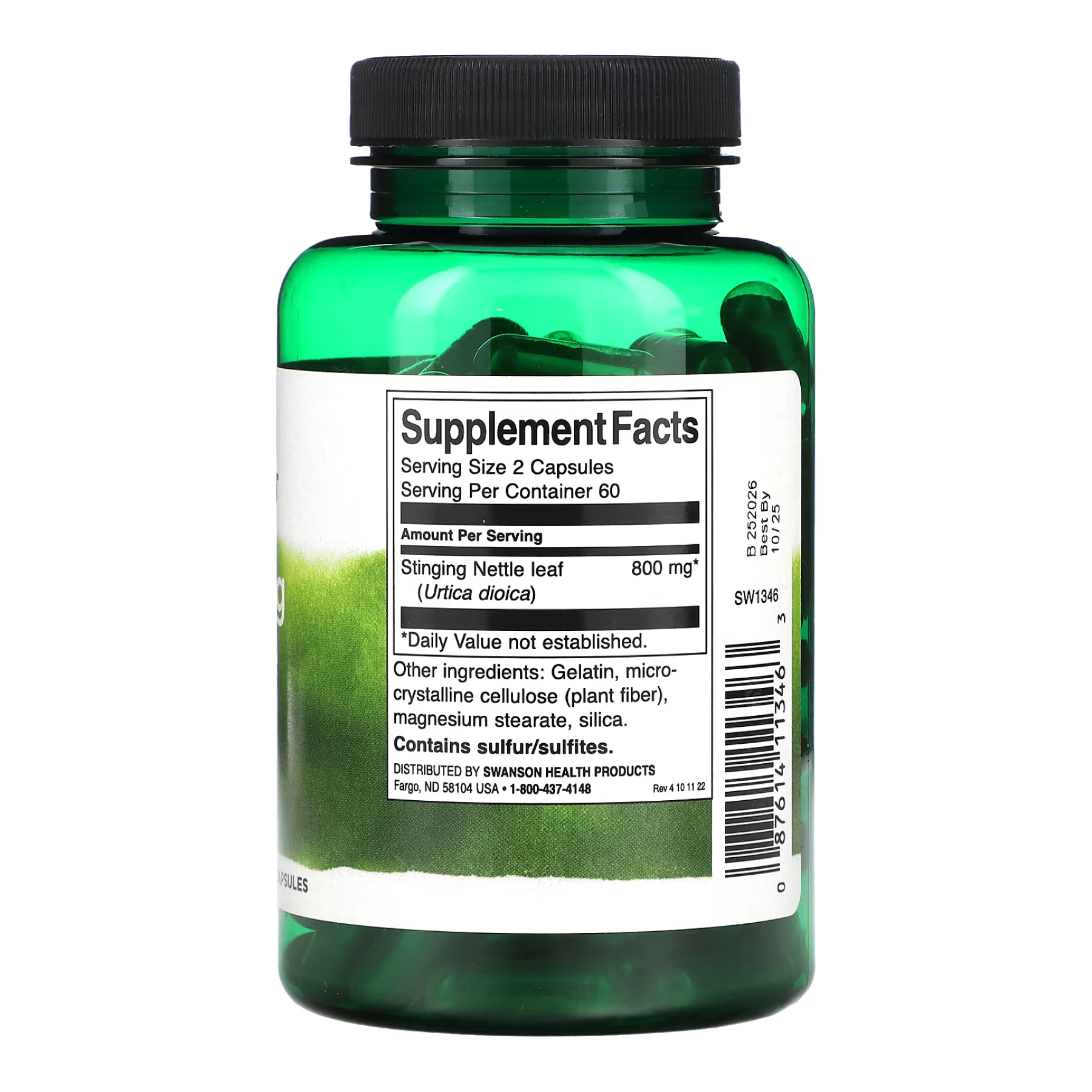 Stinging Nettle Leaf 400mg - 120 caps - Зображення 2