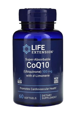 Super-Absorbable CoQ10 (Ubiquinone) with d-Limonene 100mg - 60 softgels