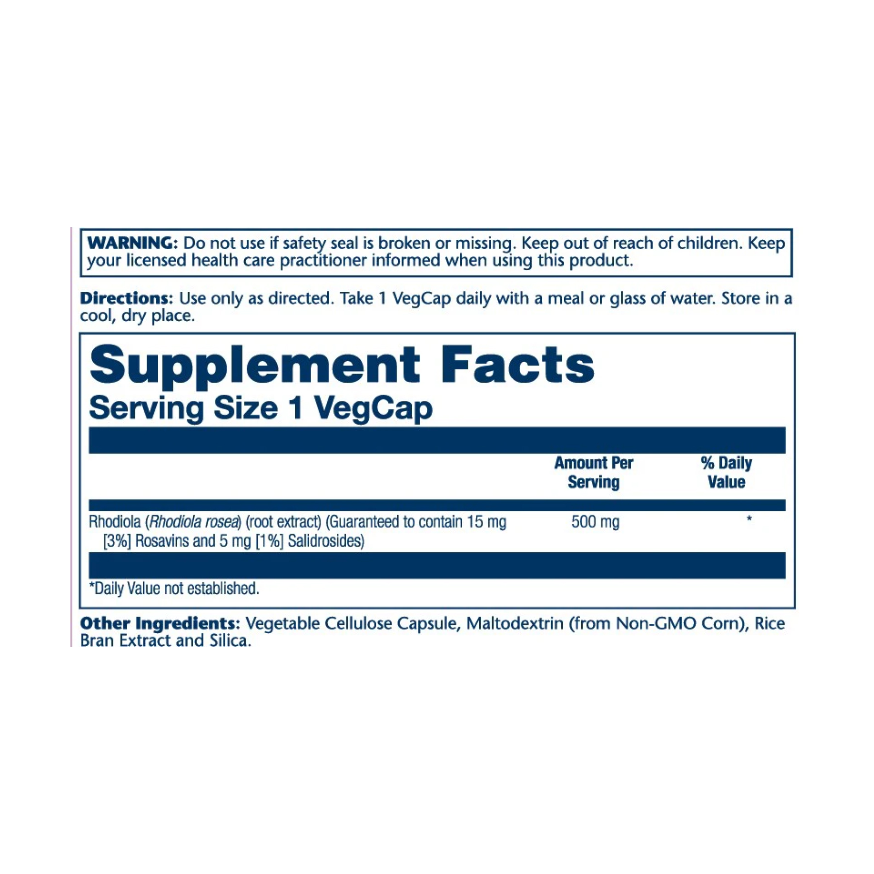 Super Rhodiola Root Extract 500mg - 60 vcaps - Зображення 2