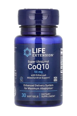 Super Ubiquinol CoQ10 with Enhanced Mitochondrial Support 50 mg - 30 softgels