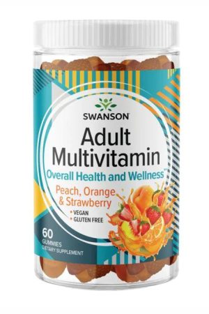 Adult Multivitamin - 60 Gummies Peach,Orange,Strawberry