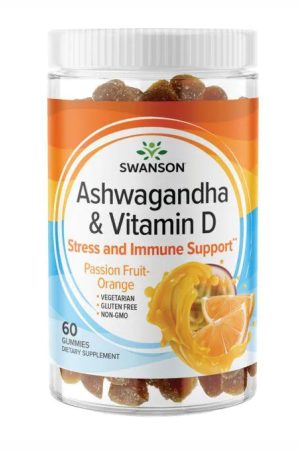 Ashwagandha Vitamin D - 60 Gummies Passion Fruit-Orange
