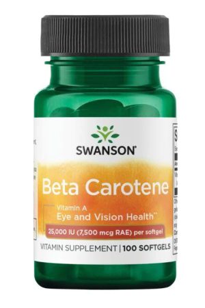 Beta-Carotene 25,000 IU (7,500 mcg RAE) - 100 Sgels
