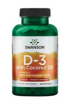 D3 with Coconut oil 5000iu - 60 softgels