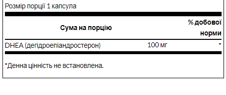 DHEA 100mg - 60caps - Зображення 2