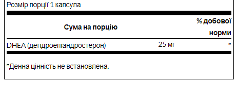 DHEA 25mg - 120caps - Зображення 2