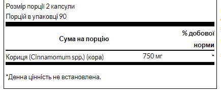 Full Spectrum Cinnamon 375 mg - 180caps - Зображення 2
