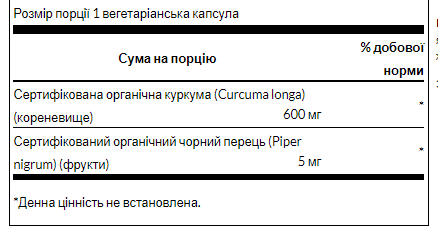 Turmeric Black Pepper - 60veg caps - Зображення 2