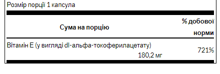 Vitamin E 400iu - 60caps - Зображення 2