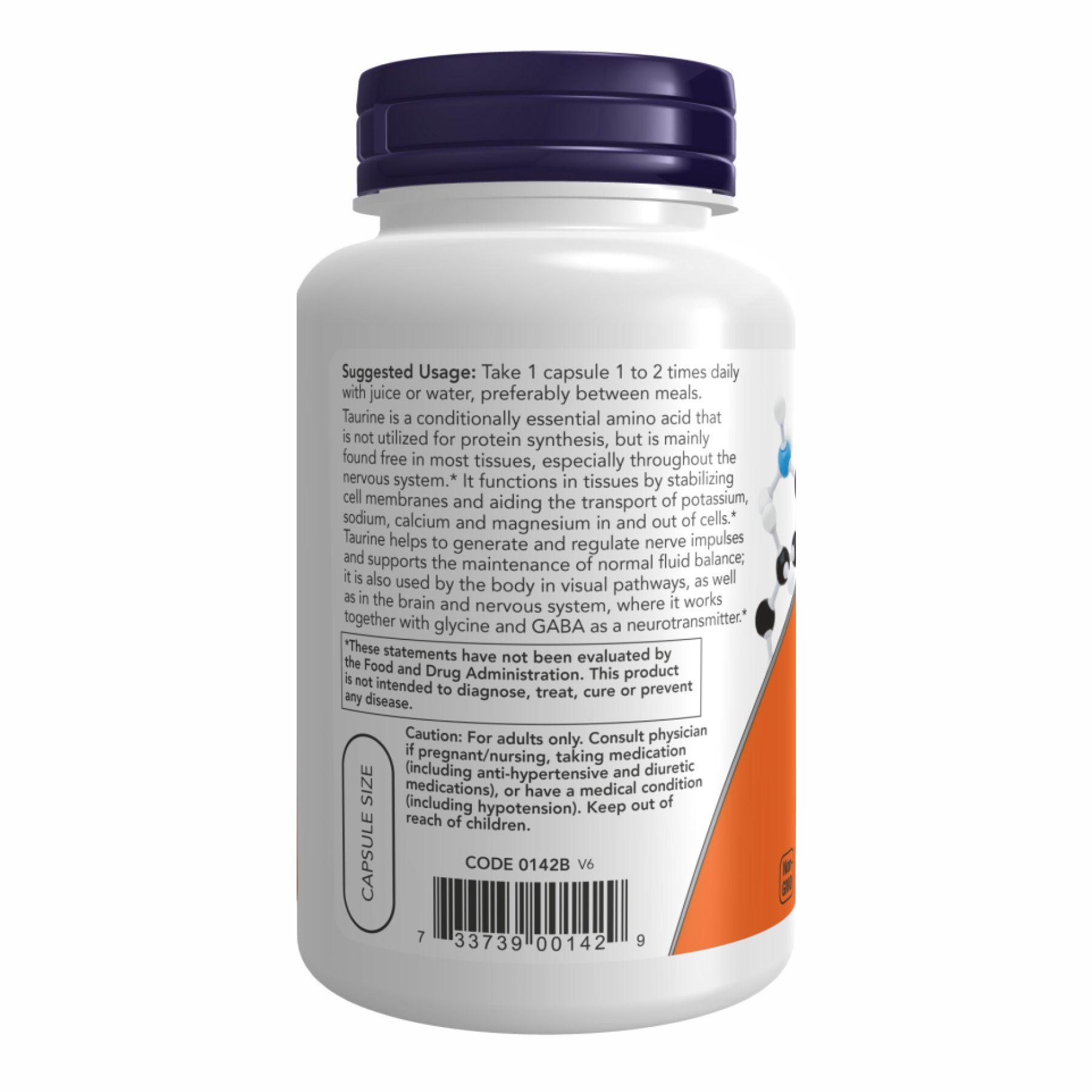 Taurine 1000mg - 250 vcaps - Зображення 3