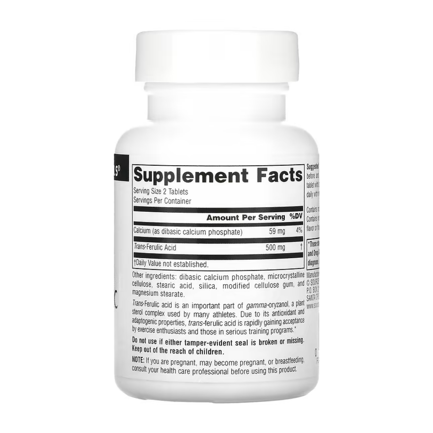 Trans-Ferulic Acid 250mg - 30 tabs - Зображення 2