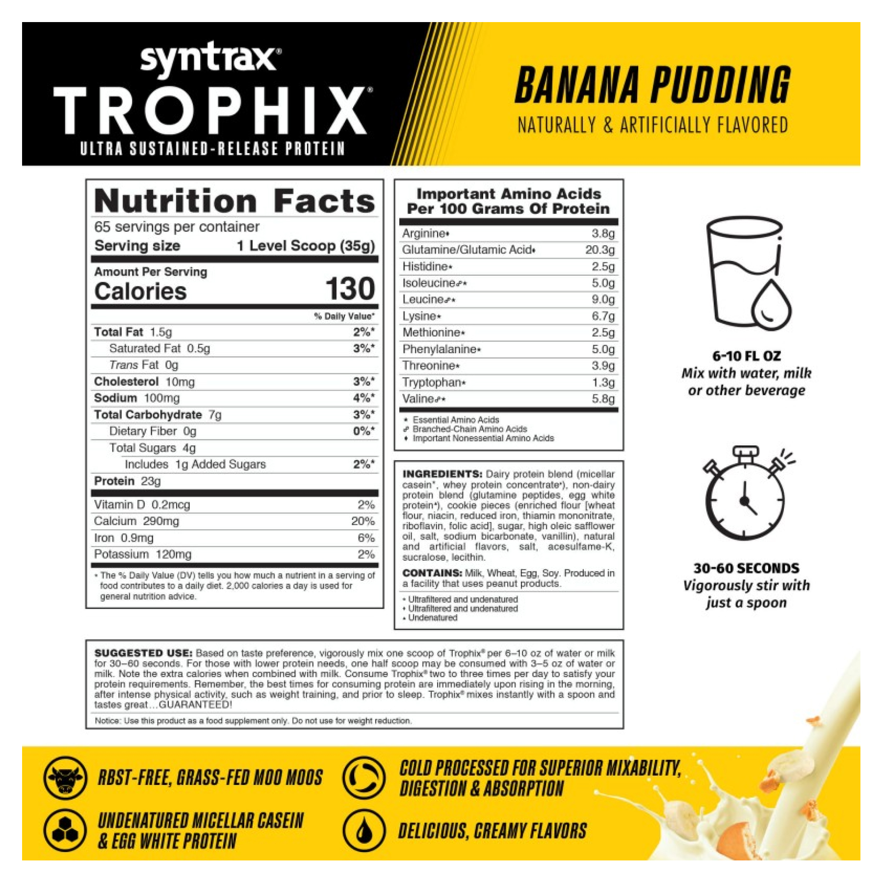Trophix - 2270g Banana Pudding - Зображення 2