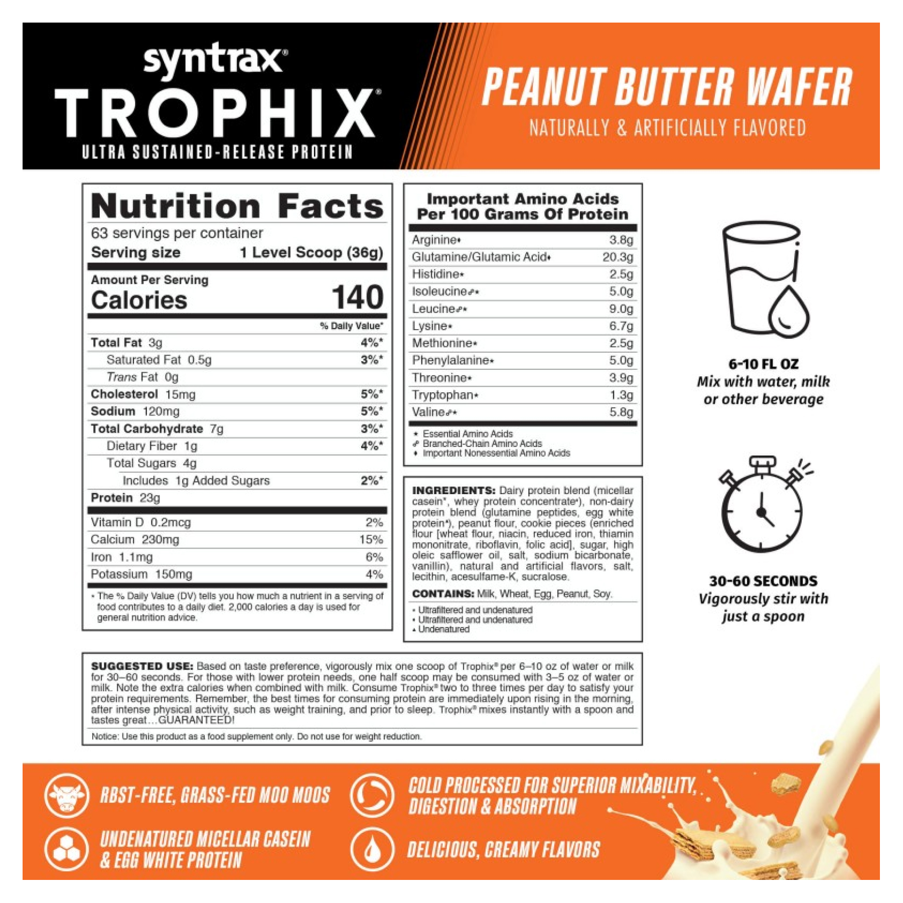 Trophix - 2270g Peanut Butter Wafer - Зображення 2