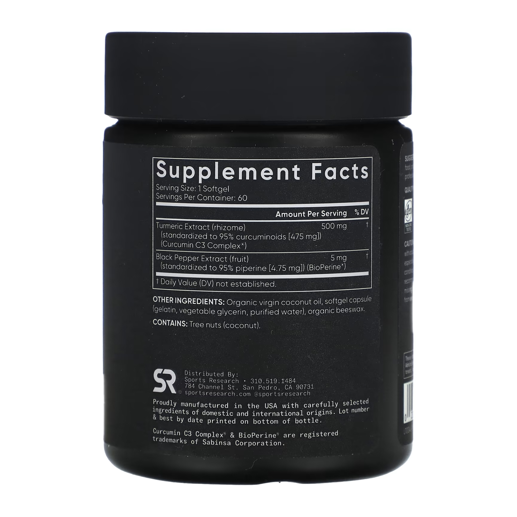 Turmeric Curcumin C3 Complex 500mg - 60 softgels - Зображення 2