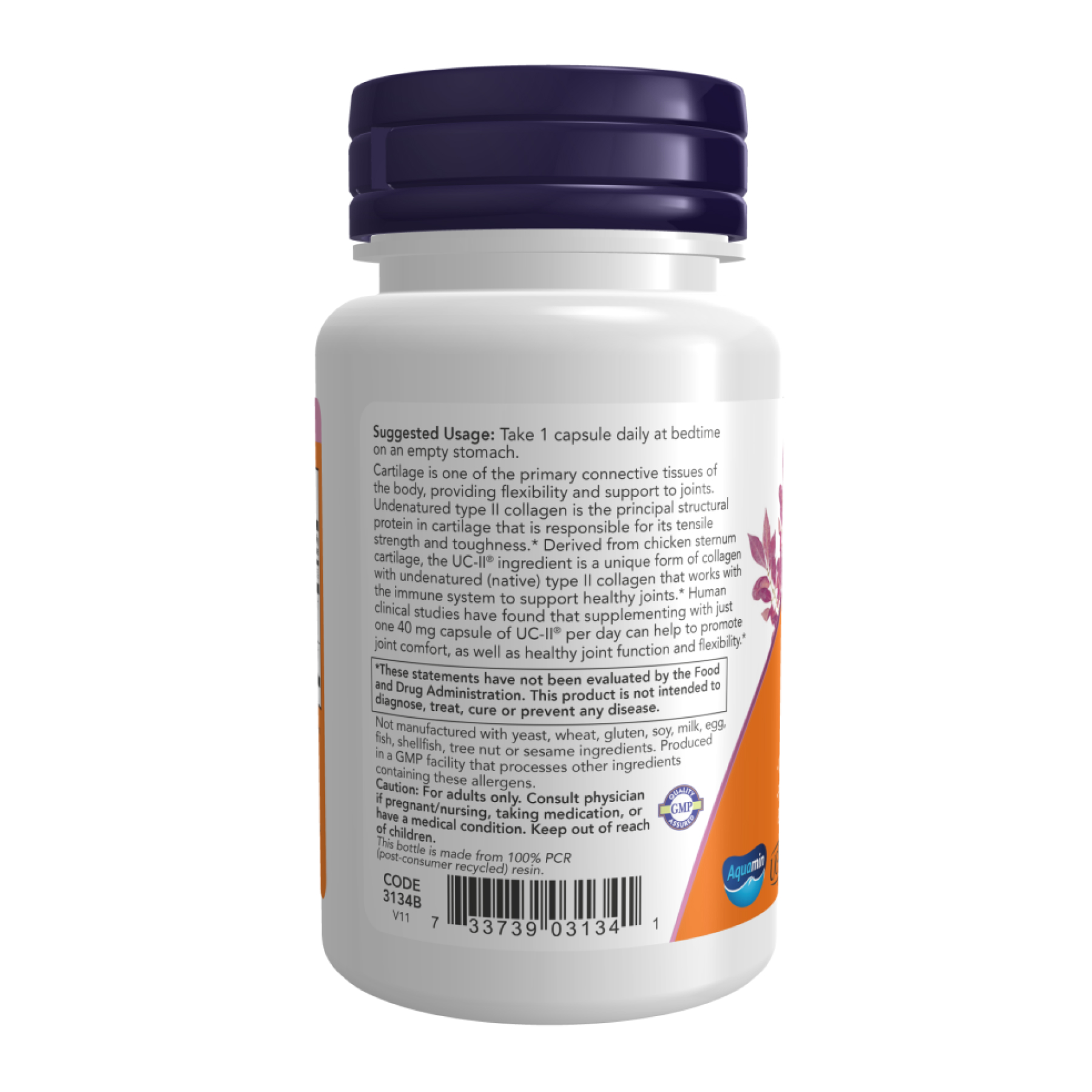 UC-II® Type II Collagen 40mg - 60 vcaps - Зображення 3
