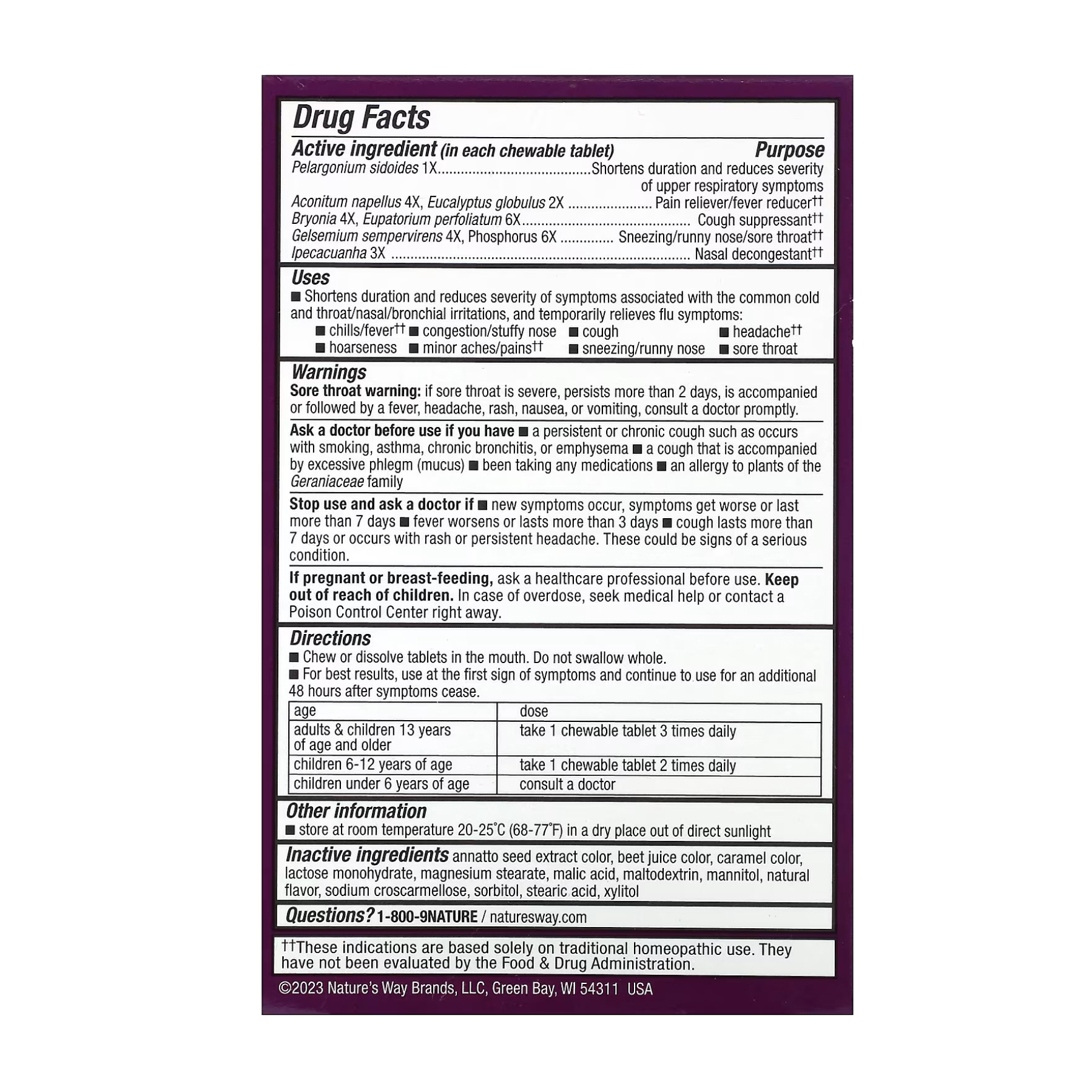 Umcka Cold & Flu Berry - 20 chew tabs - Зображення 2