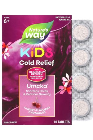 Umcka Coldcare Cherry Kids -10 chew tabs