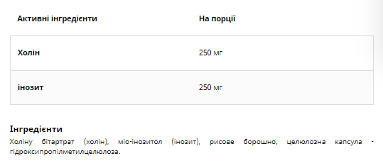 Cholina FCC Inozytol-90caps - Зображення 2