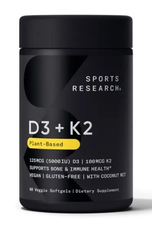 Vegan D3 5000iu + Vitamin K2 100mcg - 60 softgels
