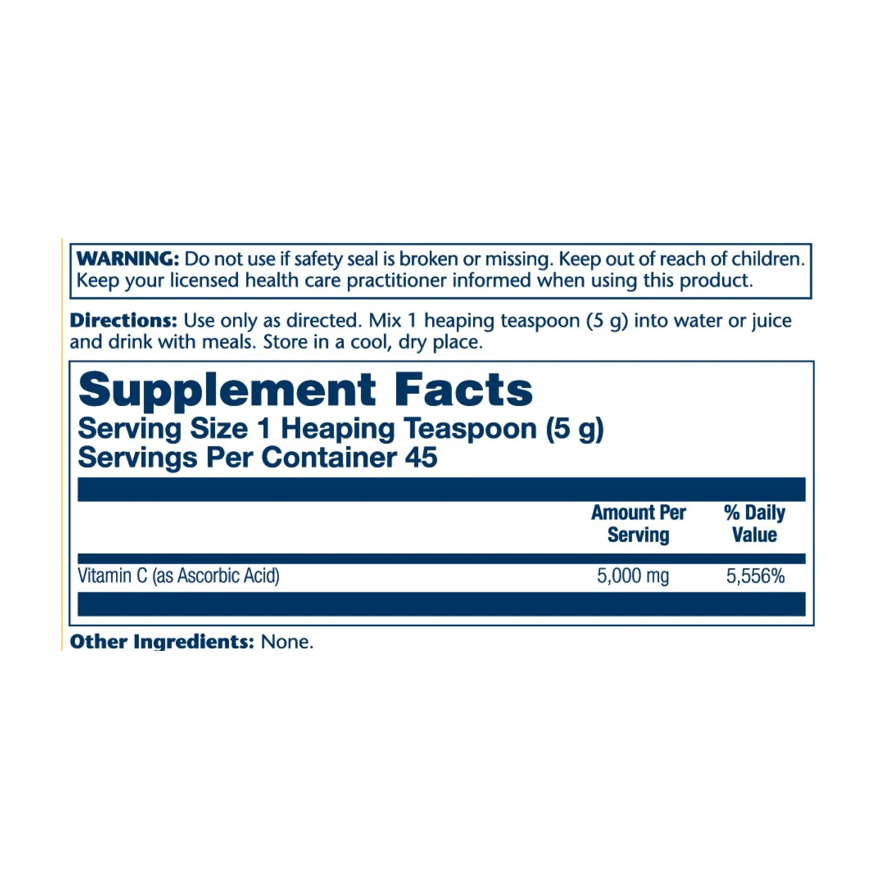 Vit C Powder 5000mg - 227g - Зображення 2