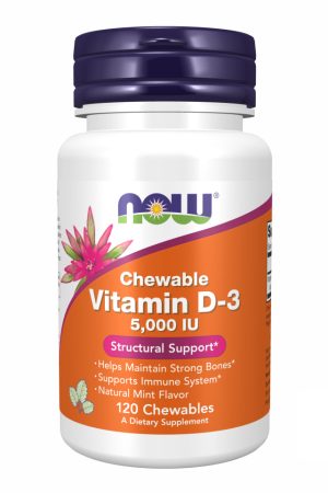 VIT D-3 5000 IU Chewable Mint - 120 loz (Пошкоджена банка)