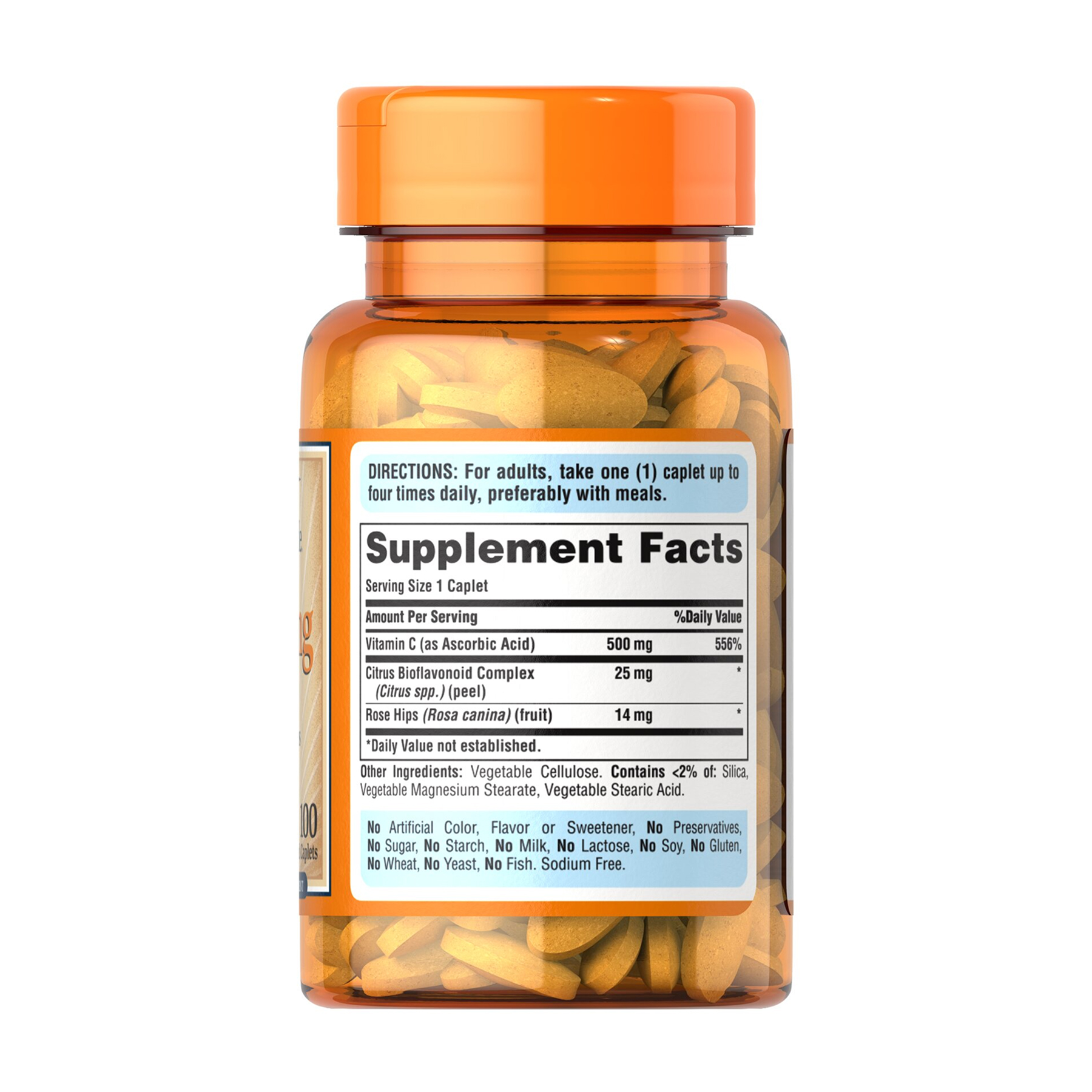 Vitamin C-500 mg with Rose Hips Time Release - 100 caps - Зображення 2