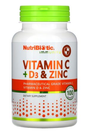 Vitamin C+D3 & Zinc - 100 caps (Пошкоджена банка+затерта дата)