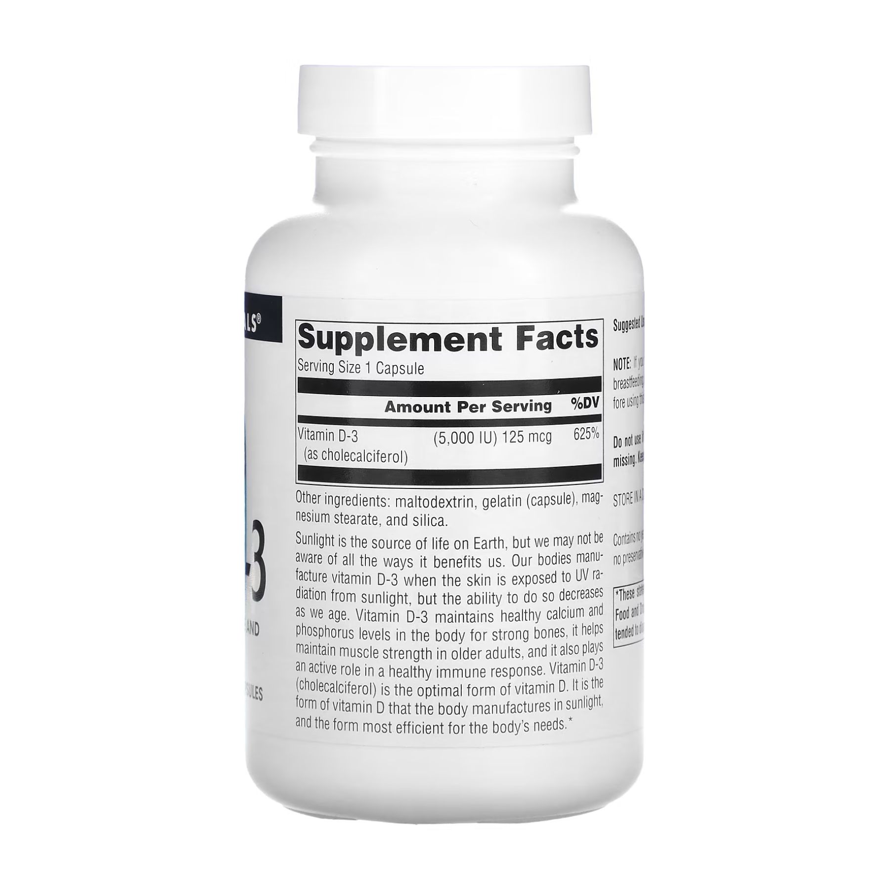 Vitamin D-3 5000 IU - 240 caps - Зображення 2
