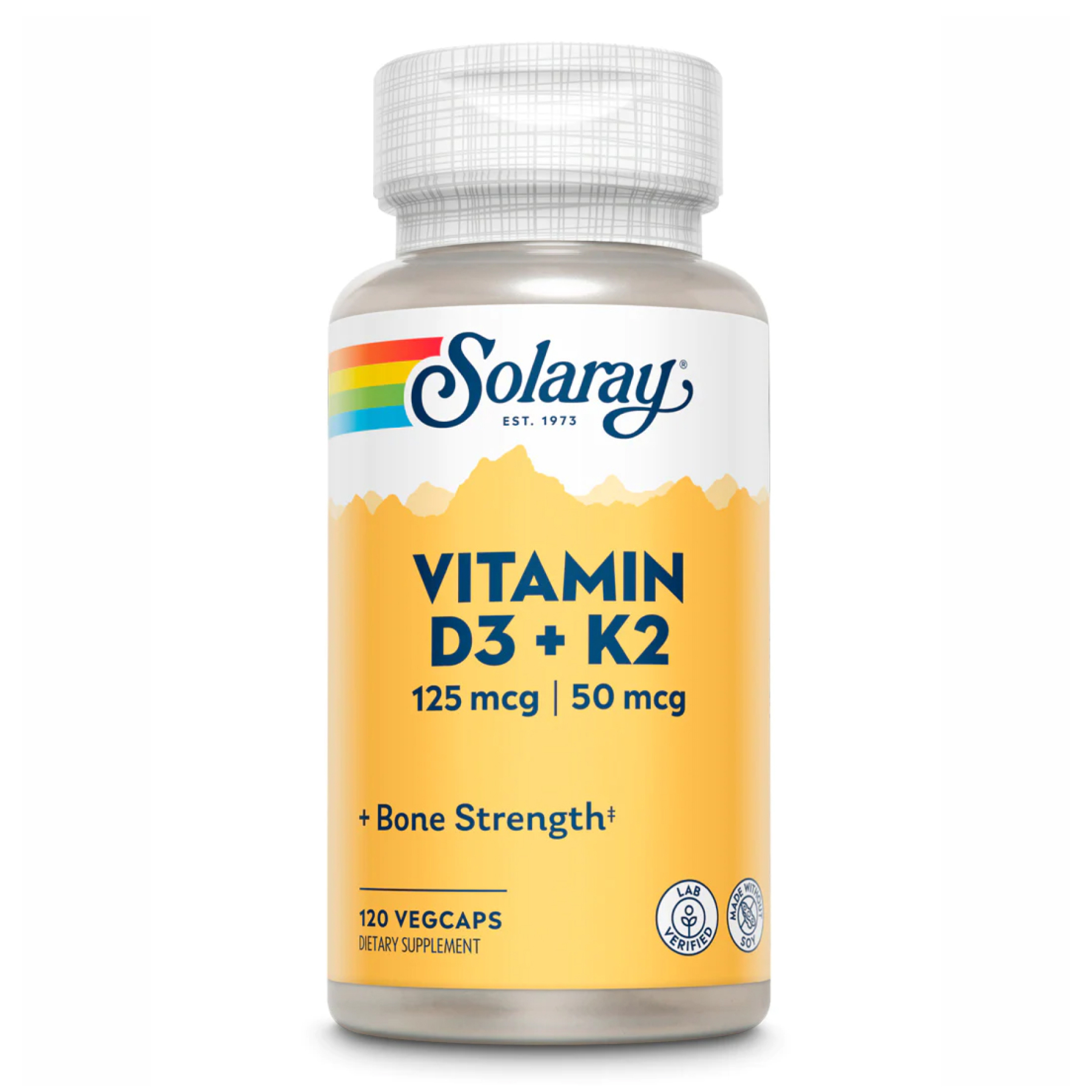 Vitamin D-3 & K-2 - 120 vcaps (Пошкоджена банка)