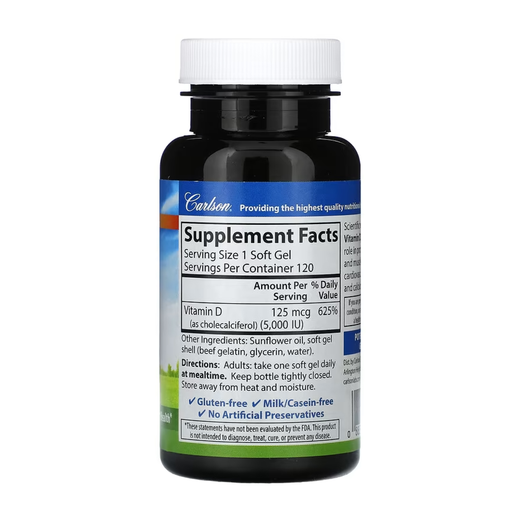 Vitamin D 5000 IU - 120 softgels - Зображення 2